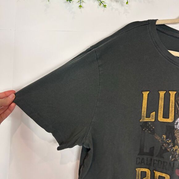 Lucky Brand Men’s XXL T Shirt Graphic Tee 2XL Gray Cotton Short Sleeve - Picture 8 of 9